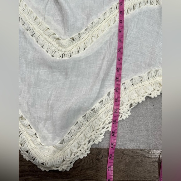 [L/XL]Papillon Blanc  3/4 Sleeve Crochet Blouse - Picture 6 of 7